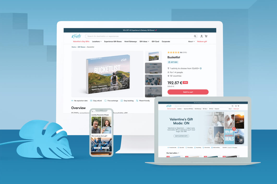 Ecommerce software development portfolio - Tinggly